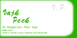 vajk peck business card